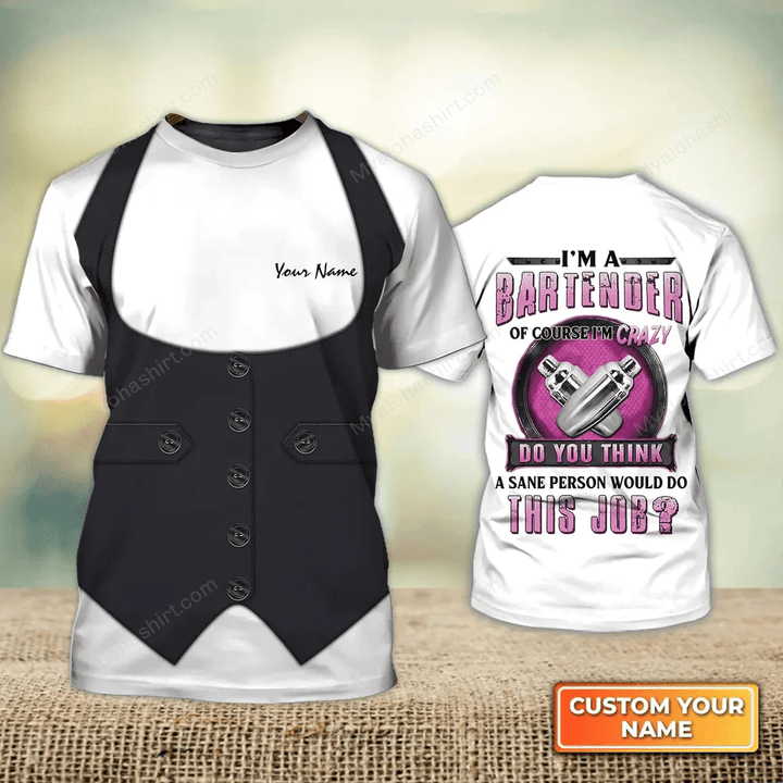 Personalized Bartender Apparel Gift Ideas