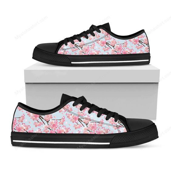 Floral Shoes, Cherry Blossom Low Top Shoes