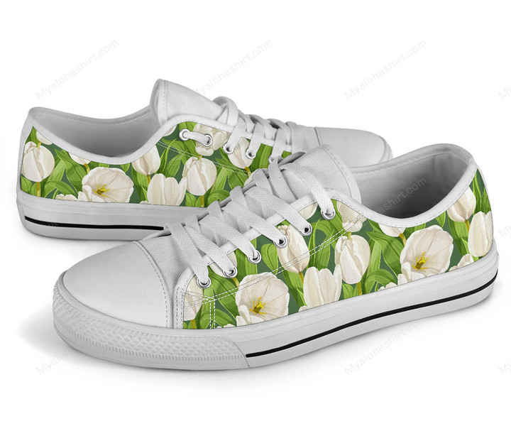 Floral Shoes, Tulip Low Top Shoes