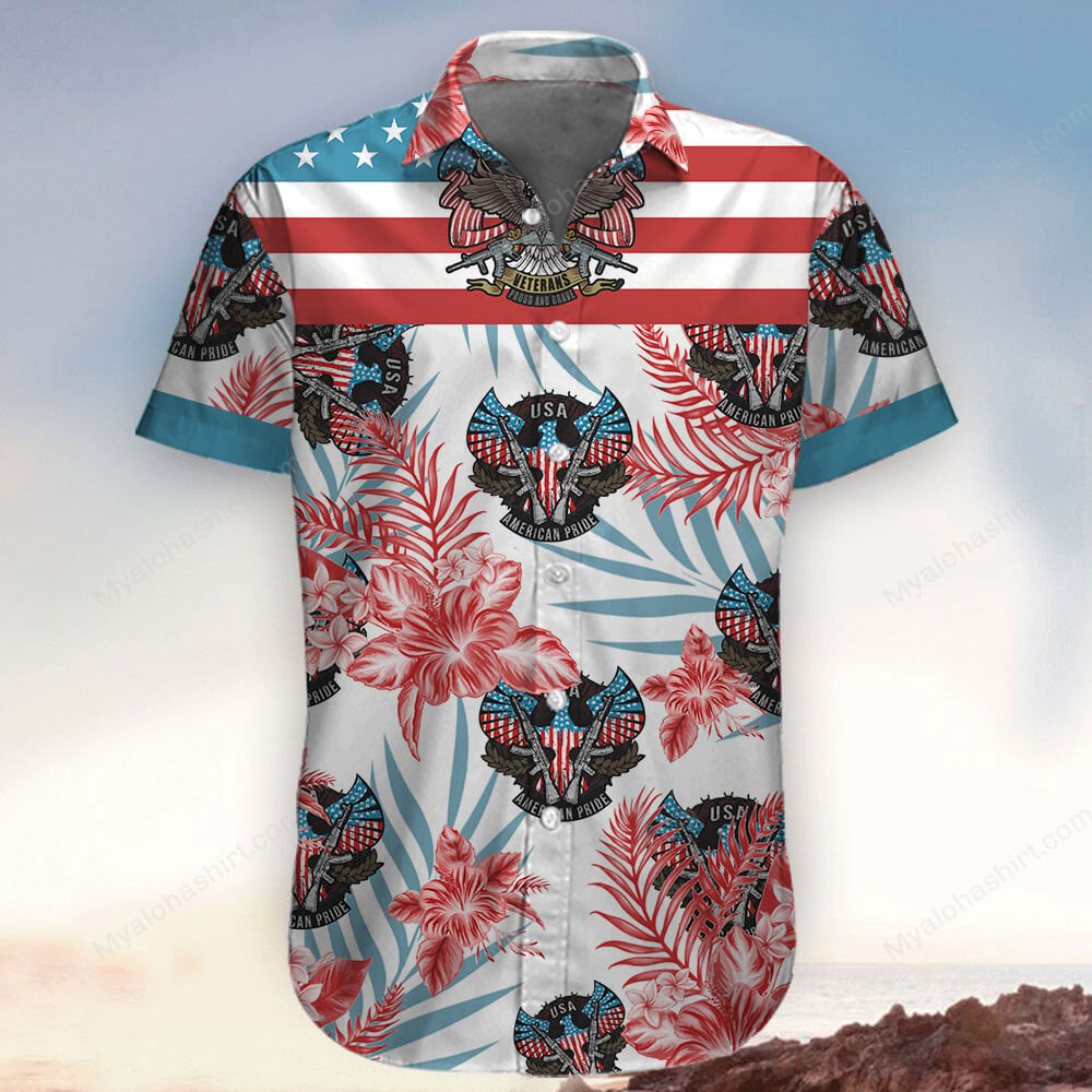 Military Hawaiian Shirt, Military Symbol Pattern - Myalohashirt.com