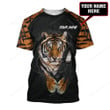 Personalized Cool Tiger T Shirt, Perfect Tiger Cothing For Tiger Lovers