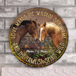 Personalized Horse Love Makes The Wildest Spirit Tame Horse Round Wood Sign