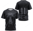 Cow T-Shirts, Cow T Shirt Design, Cow Tee Shirt, Black Cow Face 3D T-Shirt