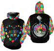 Autism Mom Earth Colorful Puzzle Apparel