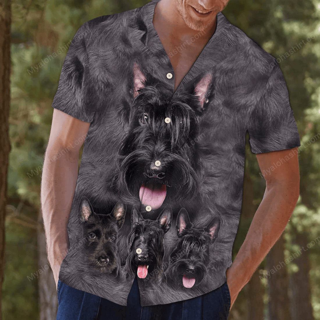 Scottish Terrier Hawaiian Shirt