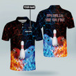 Personalized Bowling PoLo Shirt, My Balls Are On Fire Shirt, Black Blue Red Bowling Apparel