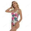 Custom Face Couple Matching Swimsuit , Tropical Hibiscus Swimsuit, Funny Swimwear