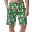 Custom Face Couple Matching Swimsuit , Funny St Patrick Beer Swimsuit, Green Hawaiian Shorts