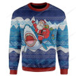 Shark And Santa Sweater Best Gift For Christmas