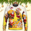 Christmas Santa Claus Drunk Beer Funny Sweater