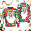 Christmas Santa Claus Psychedelic Colorful Hippie Sweater