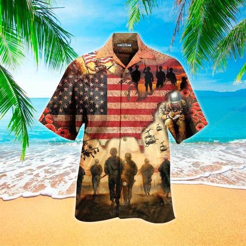 Veteran Blood Sweat Hawaiian Shirt