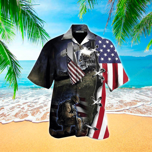 Veteran We Stand For The Flag And Kneel For The Fallen Hawaiian Shirt