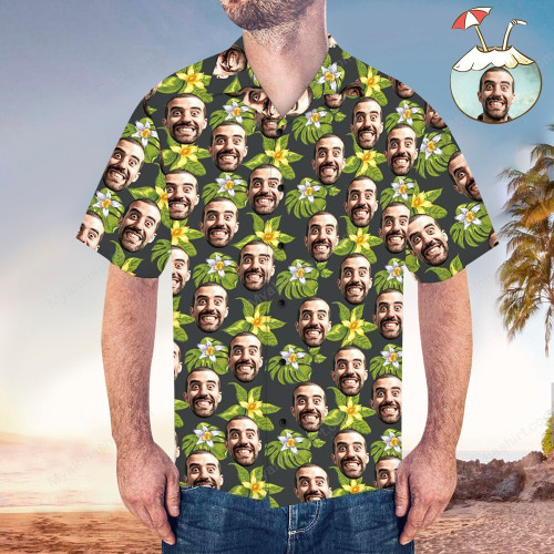 Custom Face Hawaiian Shirt, Custom Face Lover Gifts