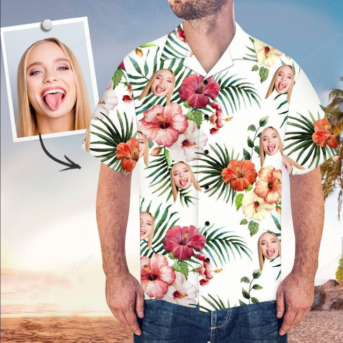 Custom Face Shirt, Custom Face Hawaiian Shirt For Custom Face Lovers