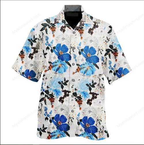 Floral Hawaiian Shirt, Floral Aloha Shirt