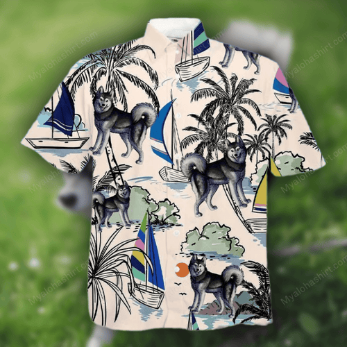 Alaskan Klee Kai Summer Beach Hawaiian Shirt, Akita Shirt