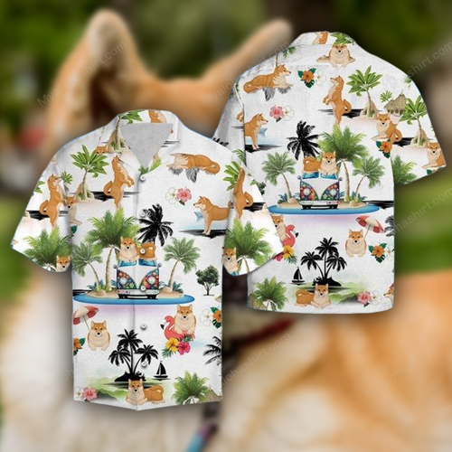 Akita Dog Vacation Hawaiian Shirt, Akita Shirt