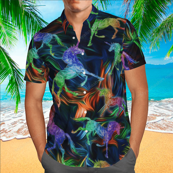 Unicorn Aloha Shirt, Hawaiian Shirt For Unicorn Lovers