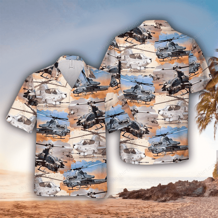 Helicopter Shirt, Helicopter Hawaiian Shirt For Helicopter Lovers
