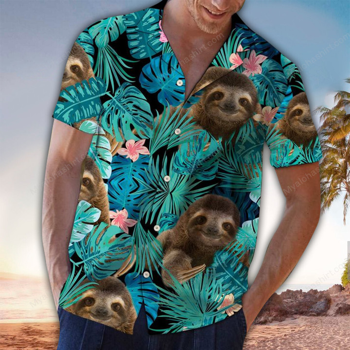 Sloth Hawaiian Shirt, Perfect Sloth Clothing