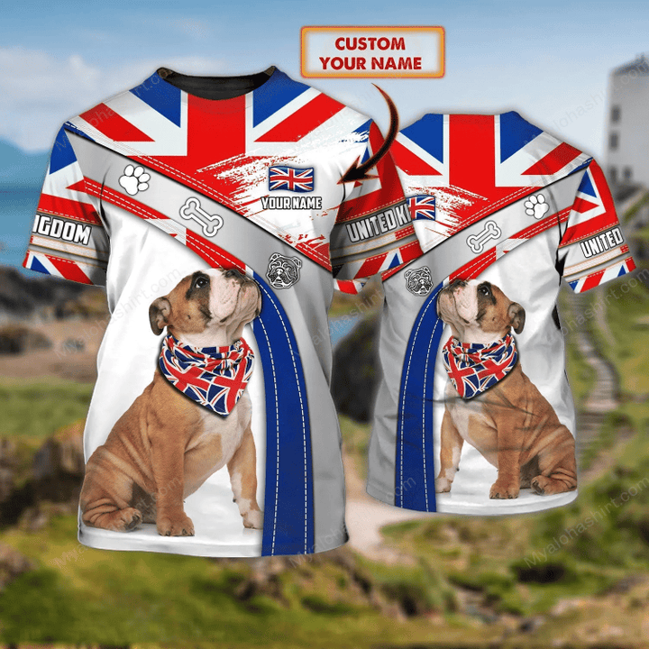 Personalized American Bulldog T-Shirt Apparel Gift Ideas