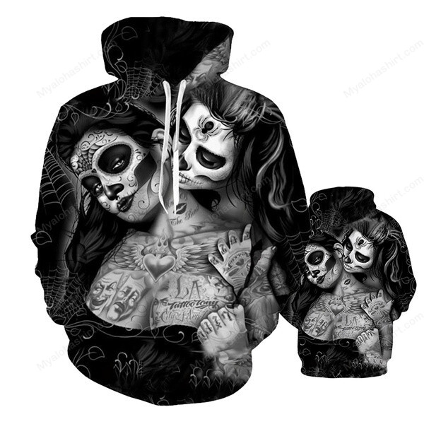 Lesbian Couple Skull Gifts Apparel Gift For Idea