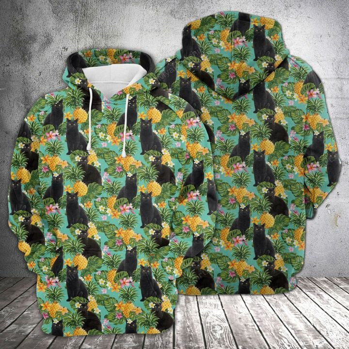 Pineapple Black Cat Gifts Apparel Gift Idea