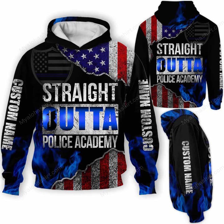 Personalized Police Straight Outta Academy Apparel