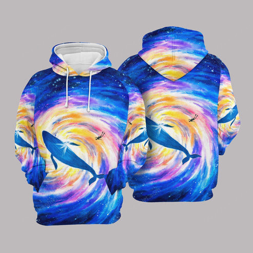 Colorful Whale Space Apparel