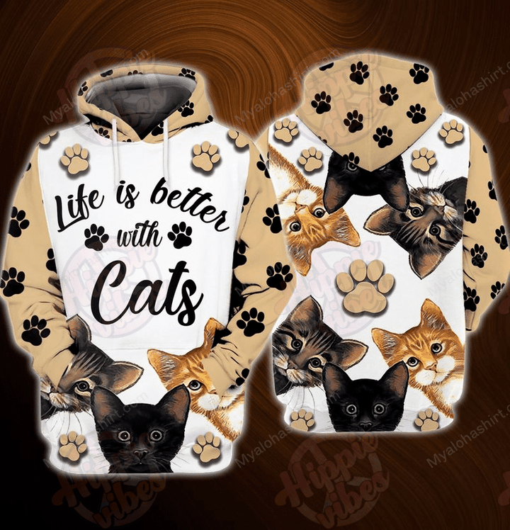 Life Is Better With Cats Apparel