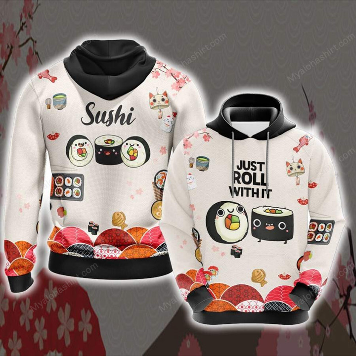 Sushi Just Roll With It Japanese Apparel