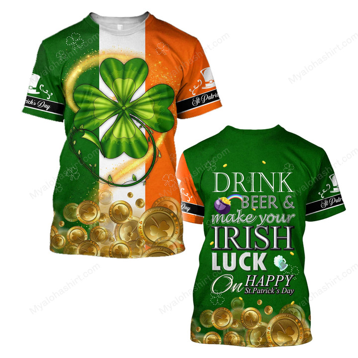 Irish Flag St.Patricks Day Drink Beer Apparel