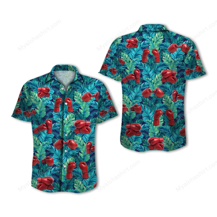 Boxing Gloves Tropical Hawaiian Shirt