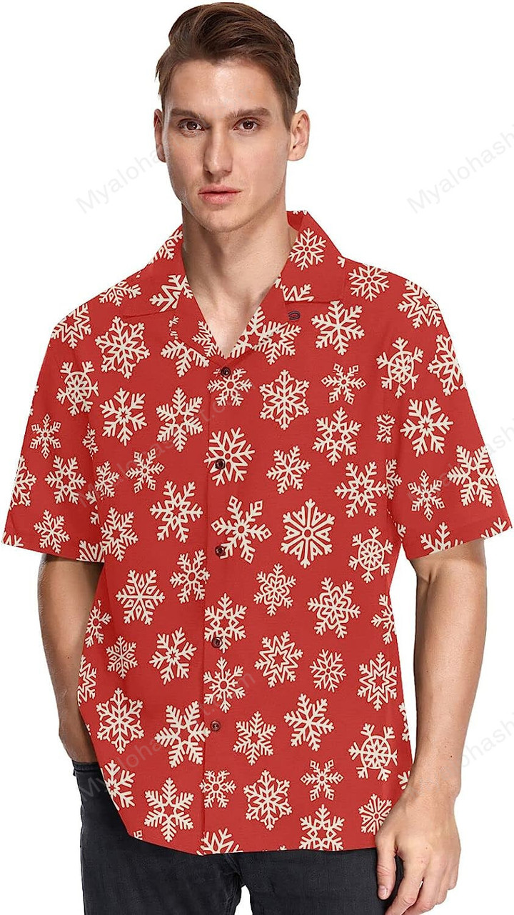 Snowflakes Seamless Pattern Red Apparel