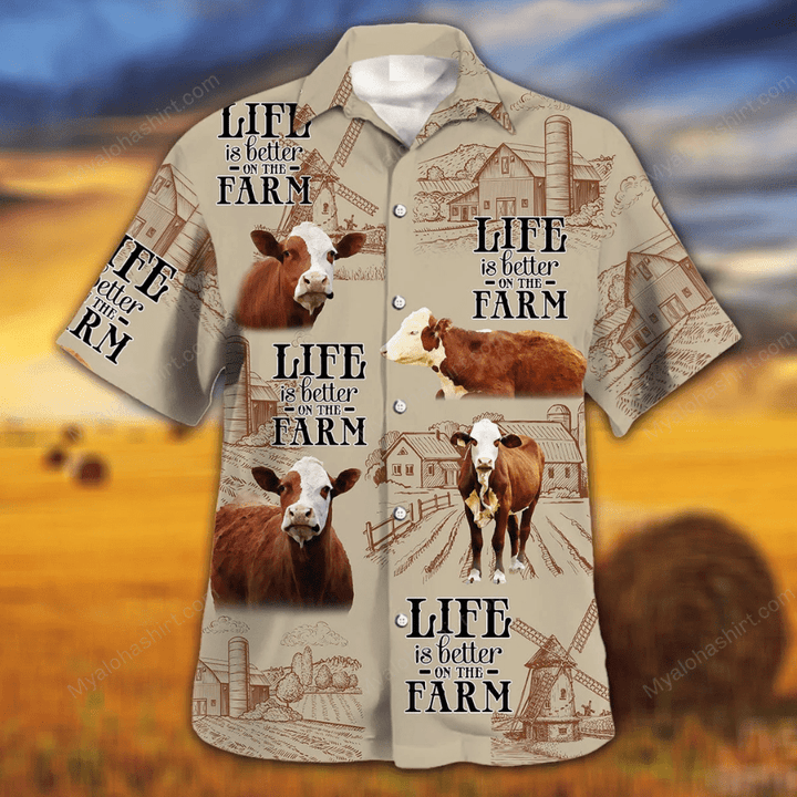 Hereford Life Is Better On The Farm Apparel