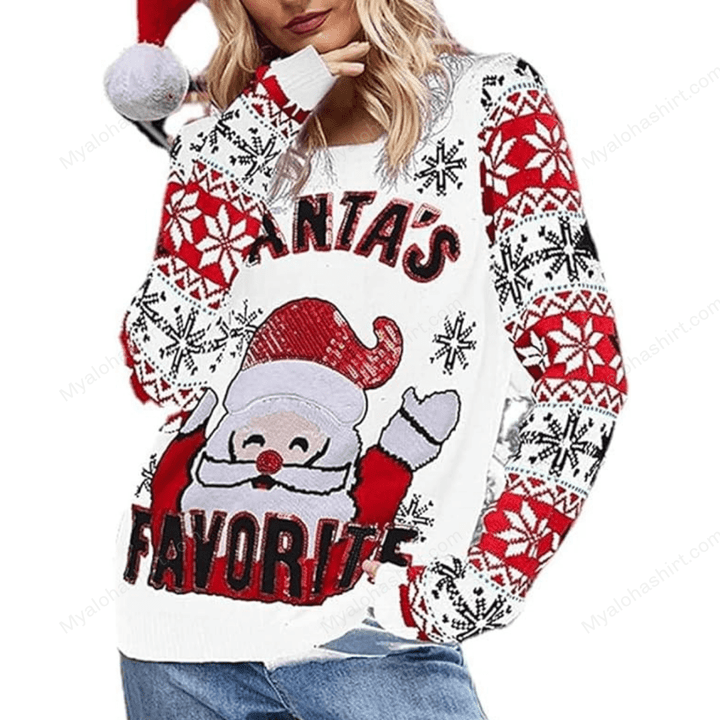 Santa's Favorite Merry Christmas Sweater Best Gift For Christmas