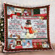 Grandma To Granddaughter Quilt Blanket, Snowman, Christmas Gift QNN608Q