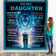 Dad To Daughter, This Old Lion Will Always Have Your Back Quilt Blanket