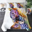 Rainbow Watercolor Zebra Bedding Sets MH03111714