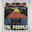 Vintage Retro Ew People Black Cat Bedding Set MH03157891