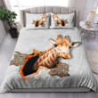 Giraffe Pokes His Head Out Of The Wall Bedding Set MH03159997
