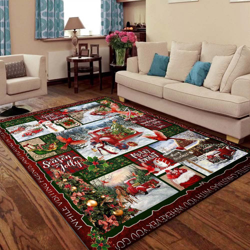 Red Truck Christmas Rug THH3402R