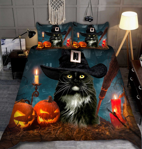 Cute Cat Halloween All Over Printed Bedding Set