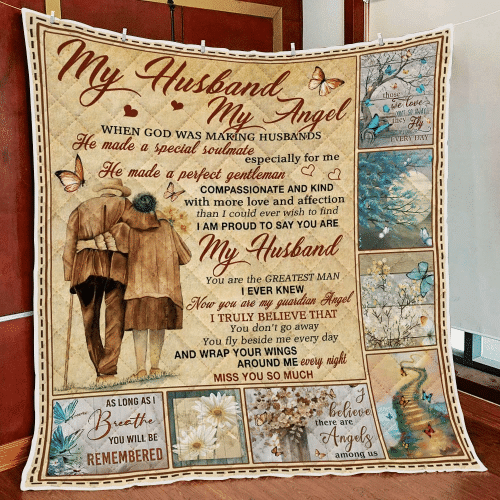 My Husband My Angel Special Soulmate Quilt Blanket  CS-Q0182