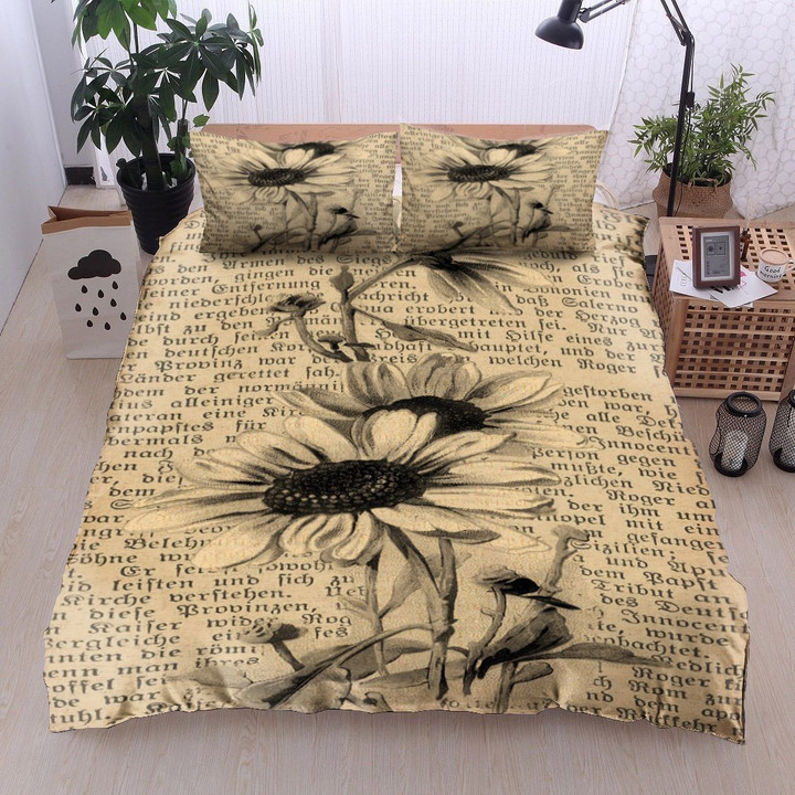 Sunflower Newspaper Bedding Sets MH03073026