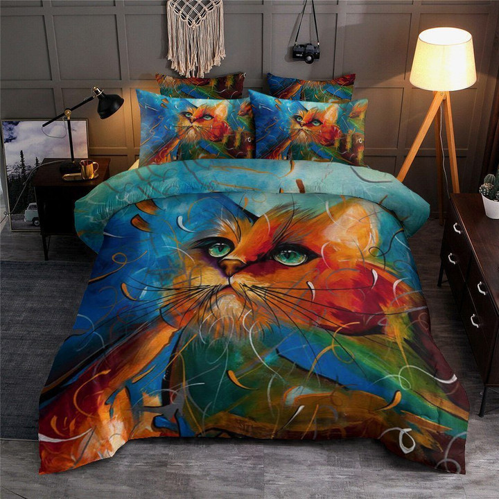 Cat Cotton Bed Sheets Spread Comforter Duvet Cover Bedding Sets MH03074509