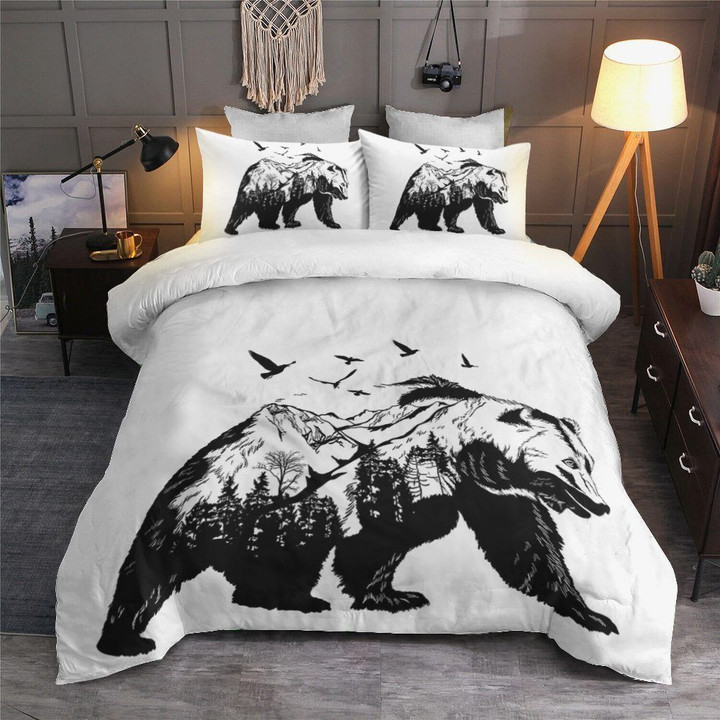 Bear Cotton Bed Sheets Spread Comforter Duvet Cover Bedding Sets MH03074223