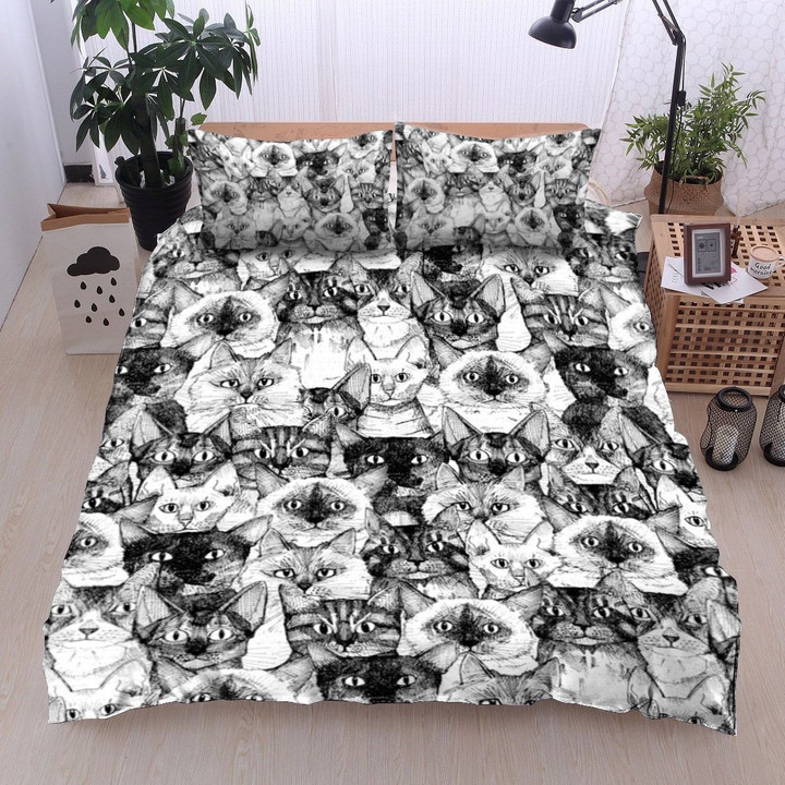Cats Black White Bedding Sets MH03074672
