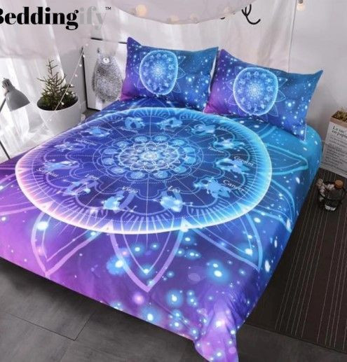 Galaxy Burgundy Mandala Bedding Sets MH03111444